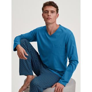 CALIDA RELAX IMPRINT Langarm V-Ausschnitt Pyjama Set  