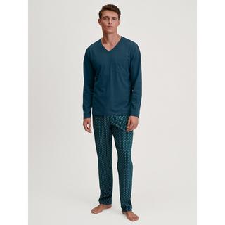 CALIDA RELAX IMPRINT Pyjama Set Manches Longues Col V  