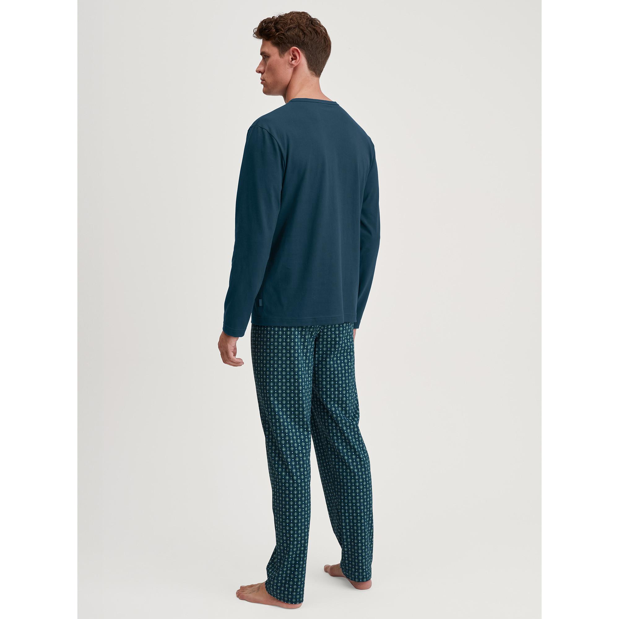 CALIDA RELAX IMPRINT Pyjama Set Manches Longues Col V  