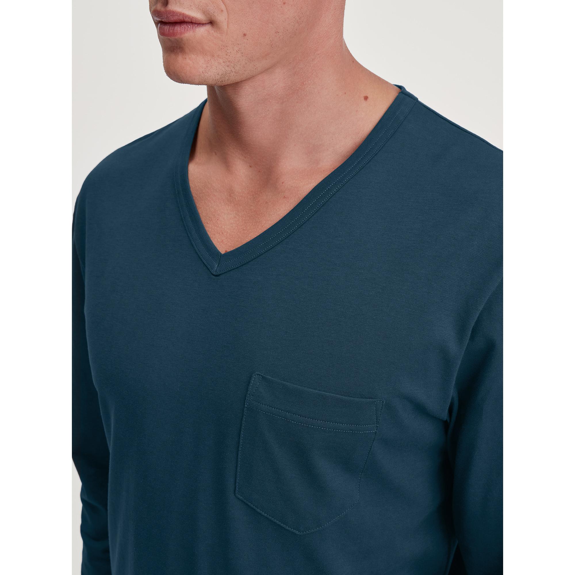 CALIDA RELAX IMPRINT Pyjama Set Manches Longues Col V  