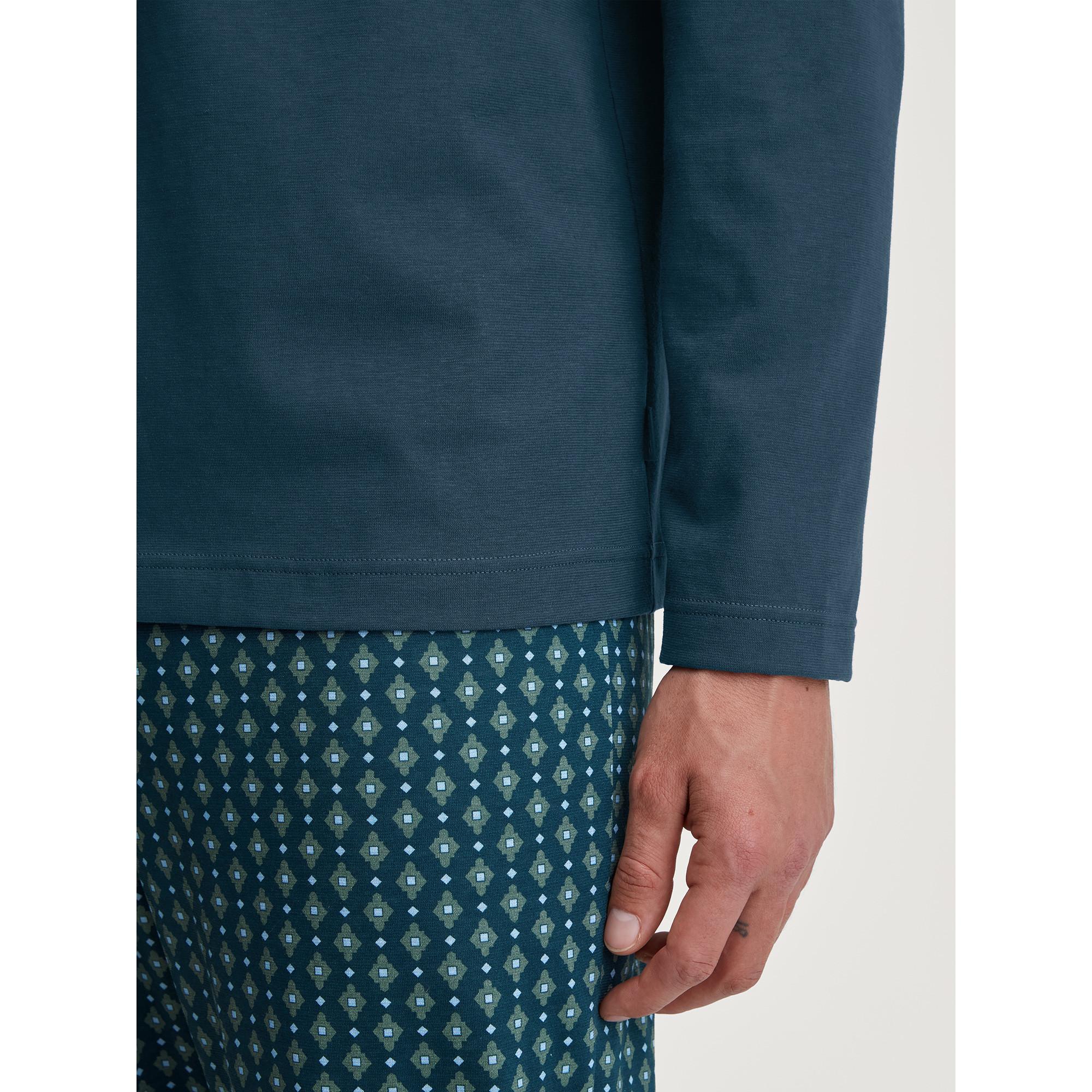 CALIDA RELAX IMPRINT Pyjama Set Manches Longues Col V  