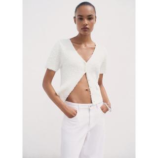 MANGO CAMILA Cardigan Bouclé Maniche Corte  