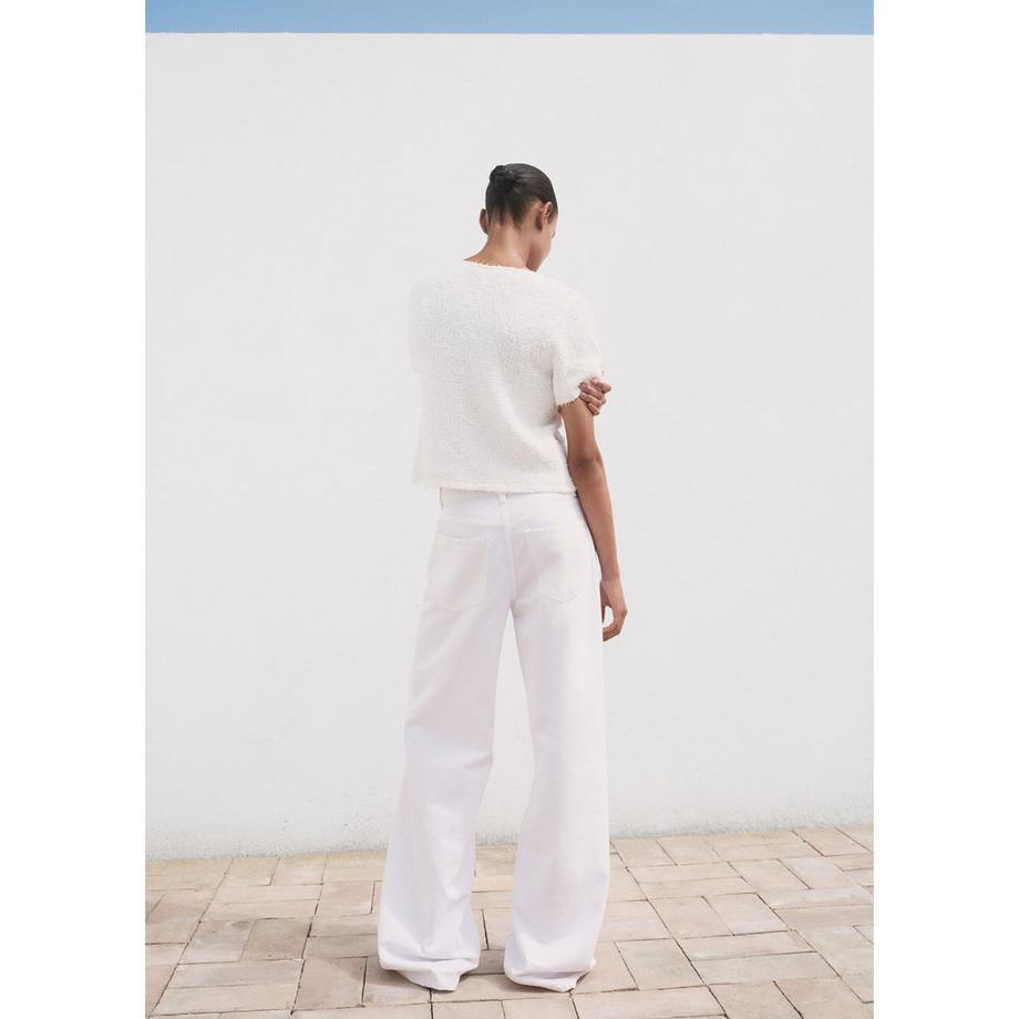 MANGO Camila Kurzarm Bouclé Cardigan  