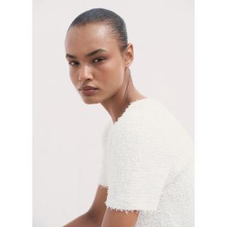 MANGO CAMILA Cardigan Bouclé Maniche Corte  