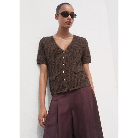 MANGO CAMILA Cardigan Col V Manches Courtes  