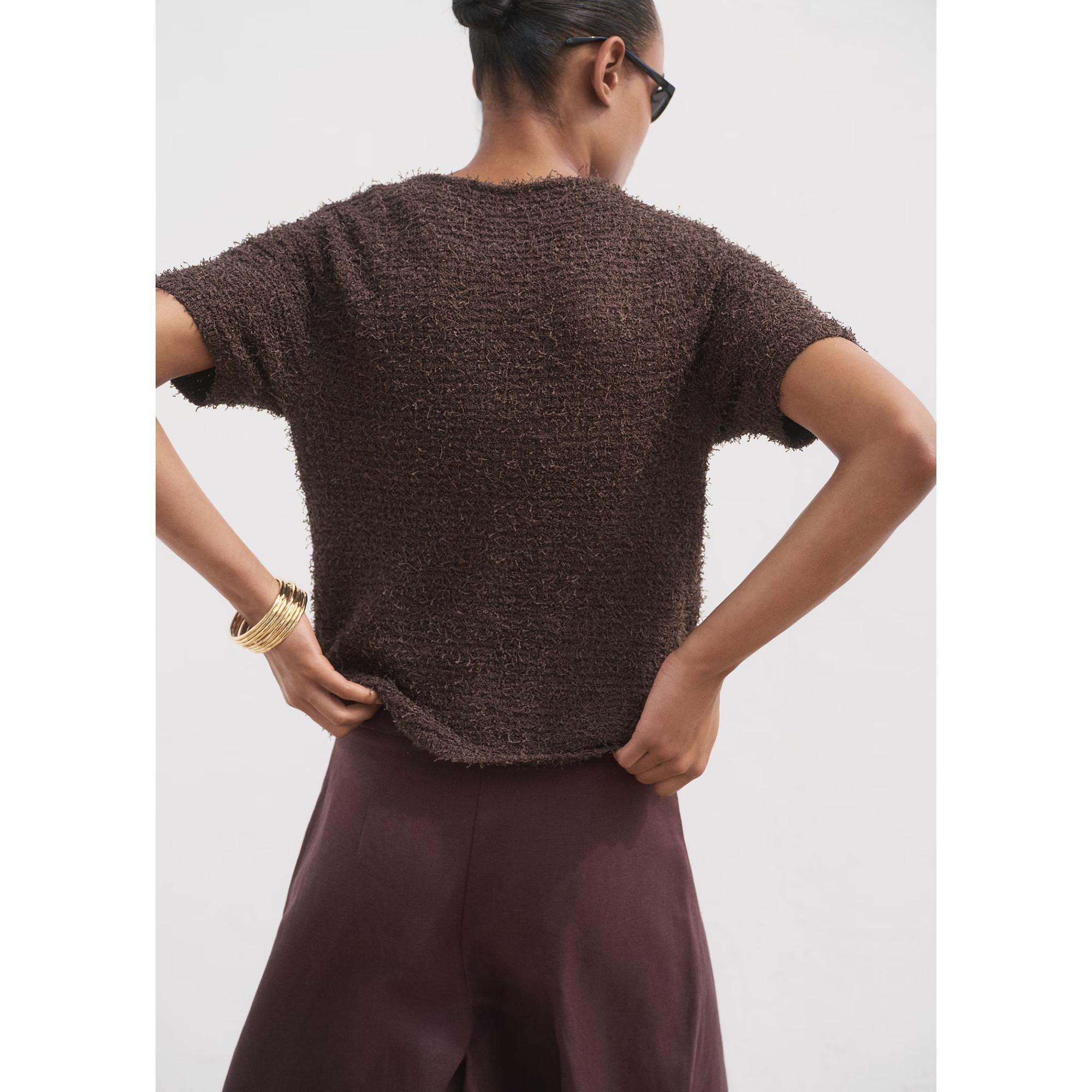 MANGO CAMILA Cardigan Col V Manches Courtes  