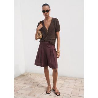 MANGO CAMILA Cardigan Col V Manches Courtes  