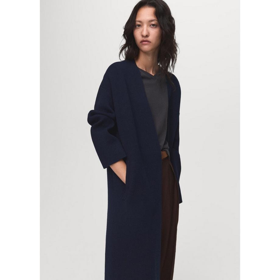 MANGO PAUL Manteau Long en Maille  