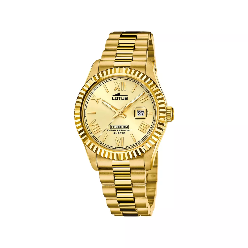 Lotus - Analoguhr, Freedom Collection, 41mm, Gold