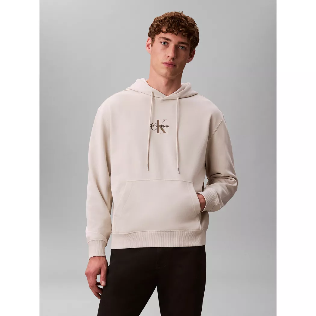 Calvin Klein Jeans Sweat à Capuche Lv04rd243g Chalk L Homme