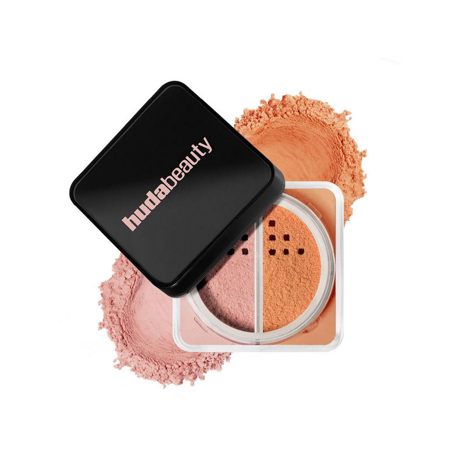 Huda Beauty  Easy Bake Loose Powder Duo - Fixierender Loser Puder 