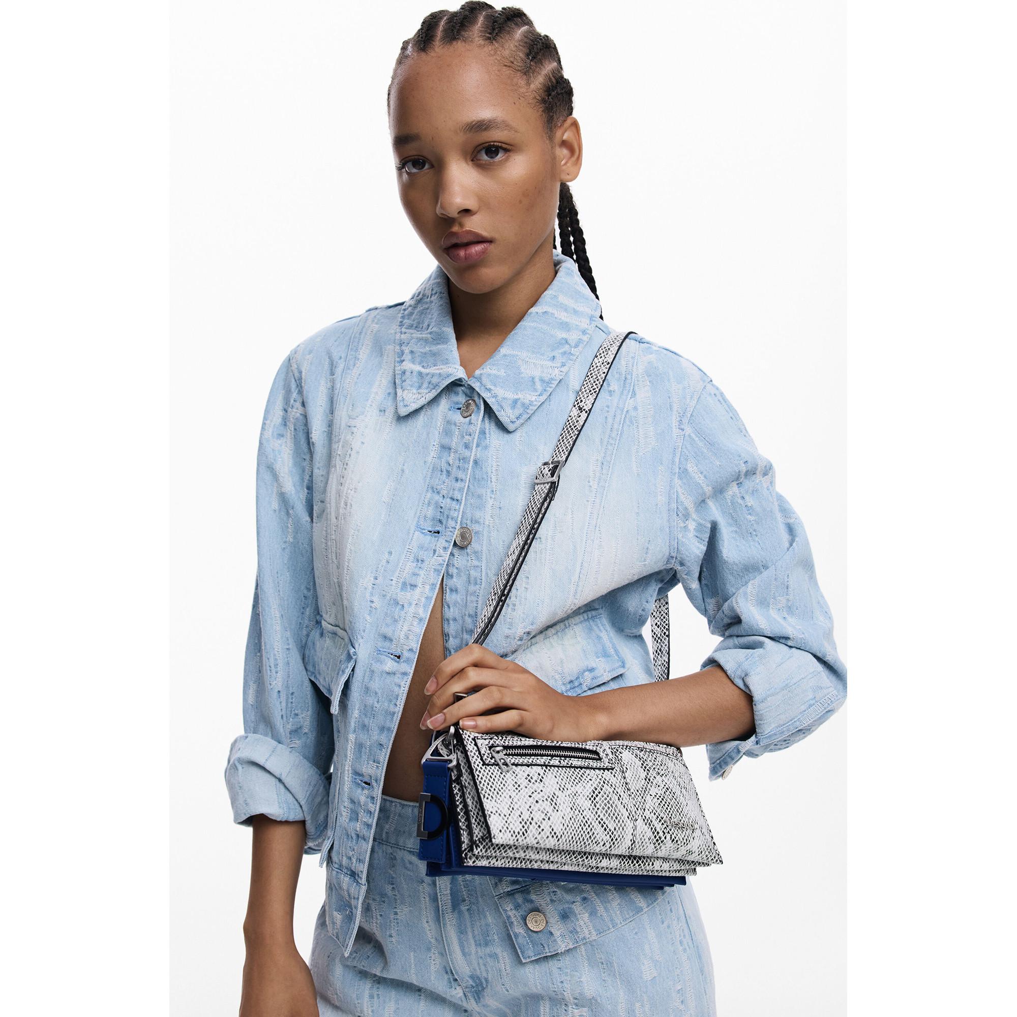 Desigual Borsa a Tracolla 3-in-1 Stampa Serpente  