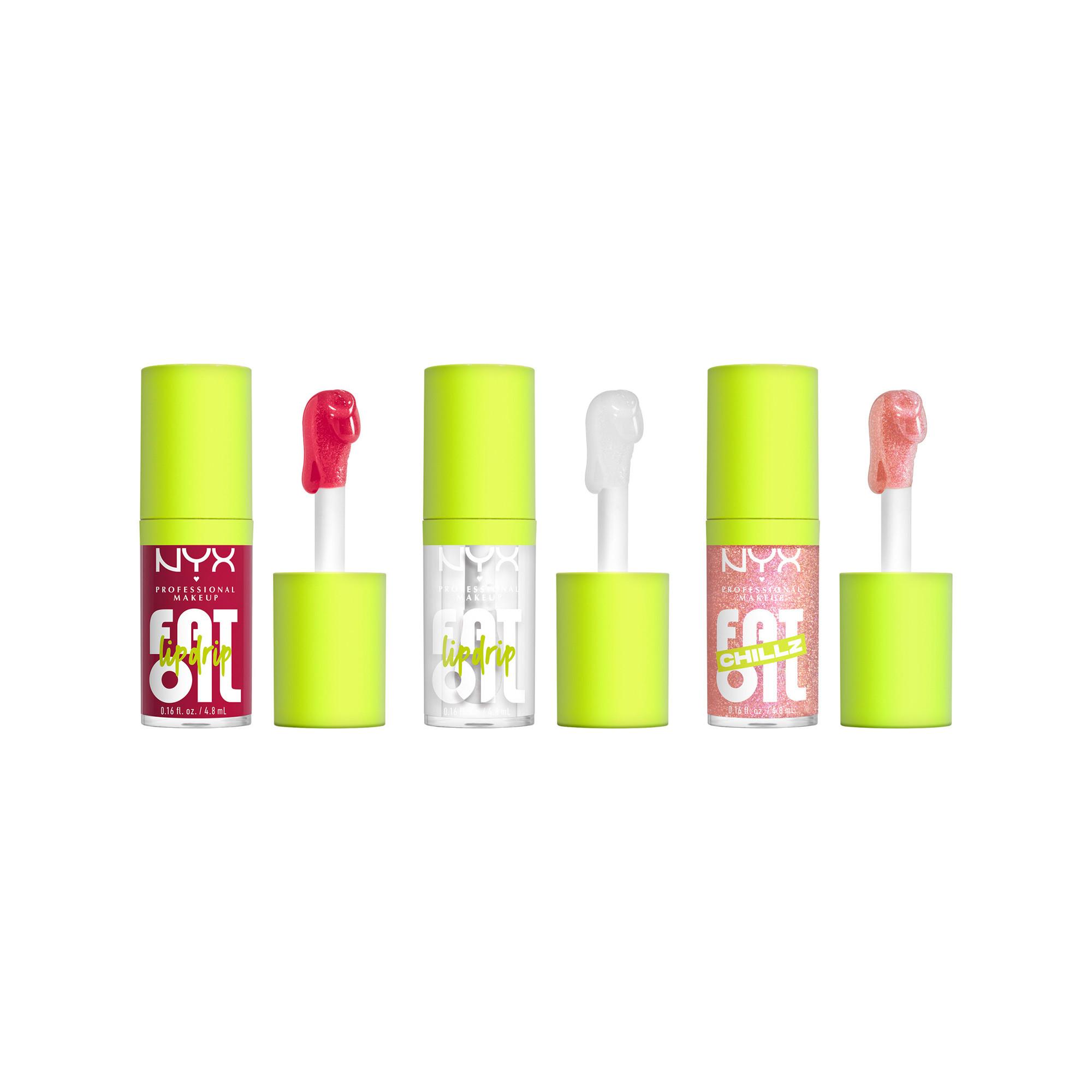 NYX-PROFESSIONAL-MAKEUP  Holiday 2025 Fat Oil Trio Kit: 3 tonalità Lip Drip in una confezione natalizia 