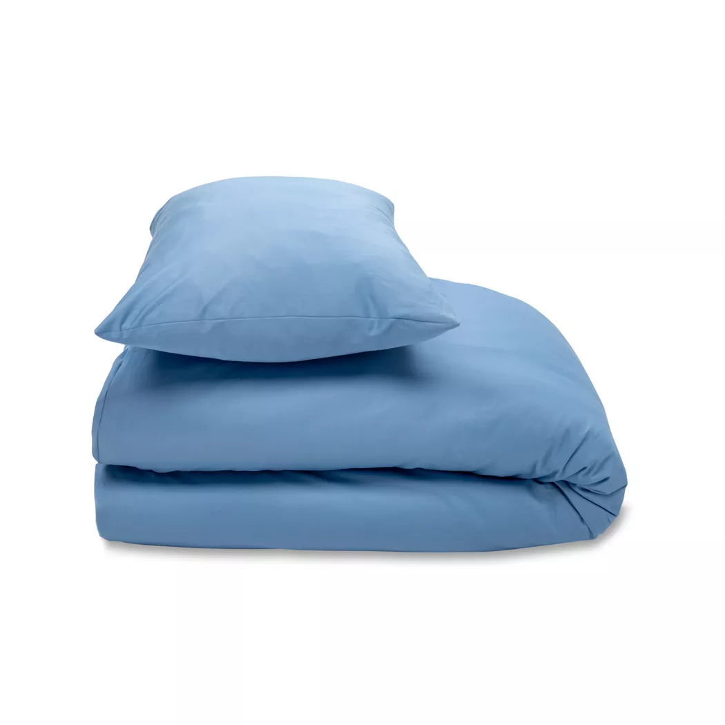 Manor - Duvetbezug, Sateen Luxe Duvetbezug, 240 x 240 CM, Stahlblau