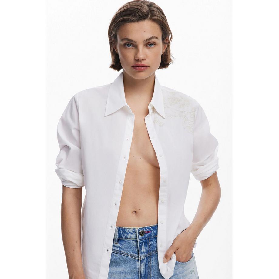 Desigual T-Shirt Oversized Imprimé Floral Lettres  