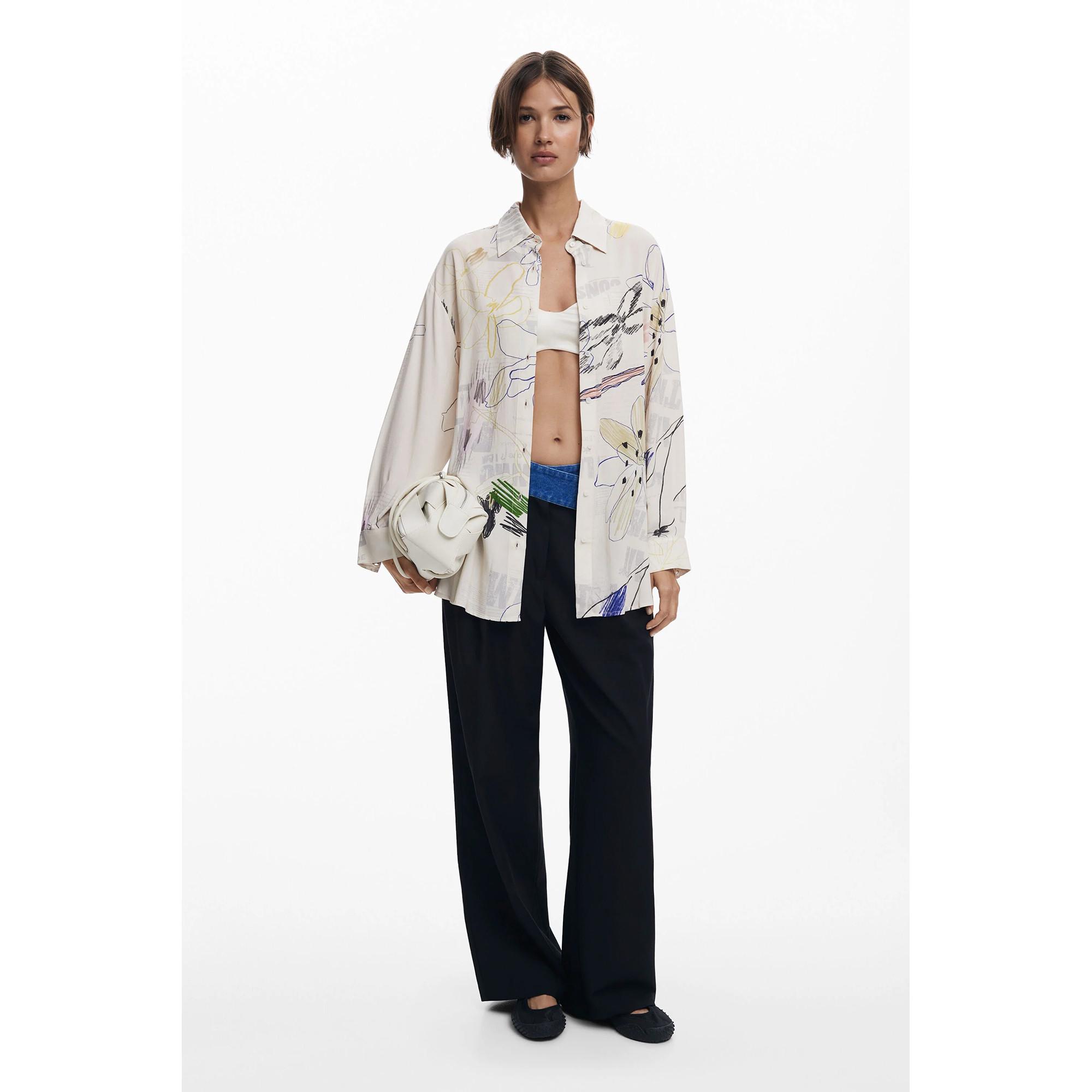 Desigual Langarm bedrucktes Hemd  