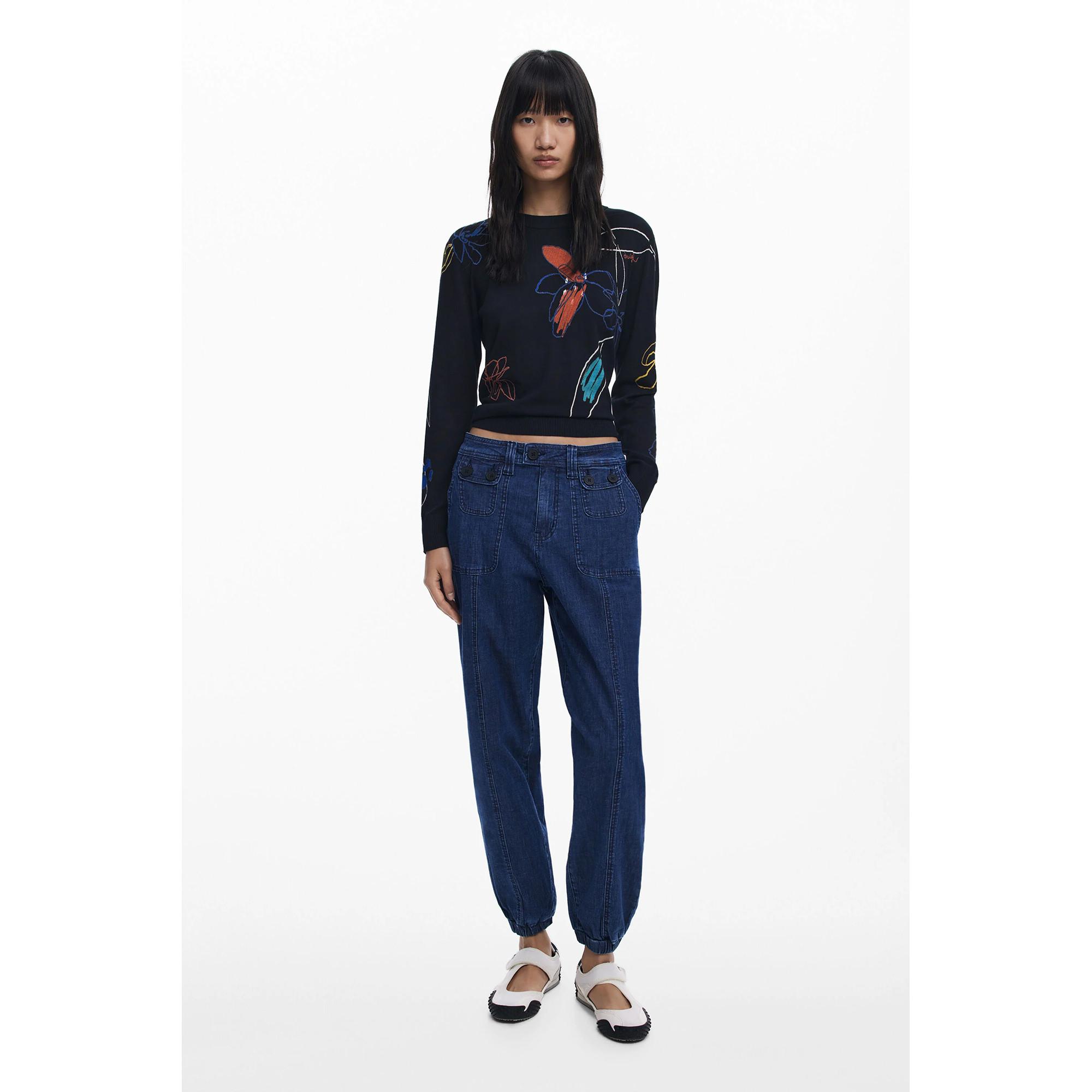Desigual Jeans dritto floreale  