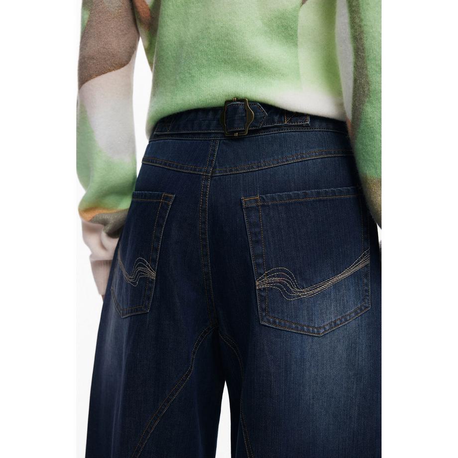 Desigual Jean Évasé Imprimé Graphique  