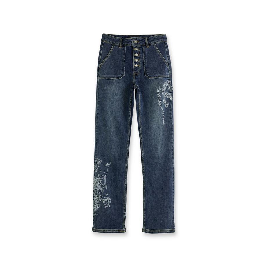 Desigual Straight Leg Jean Imprimé  