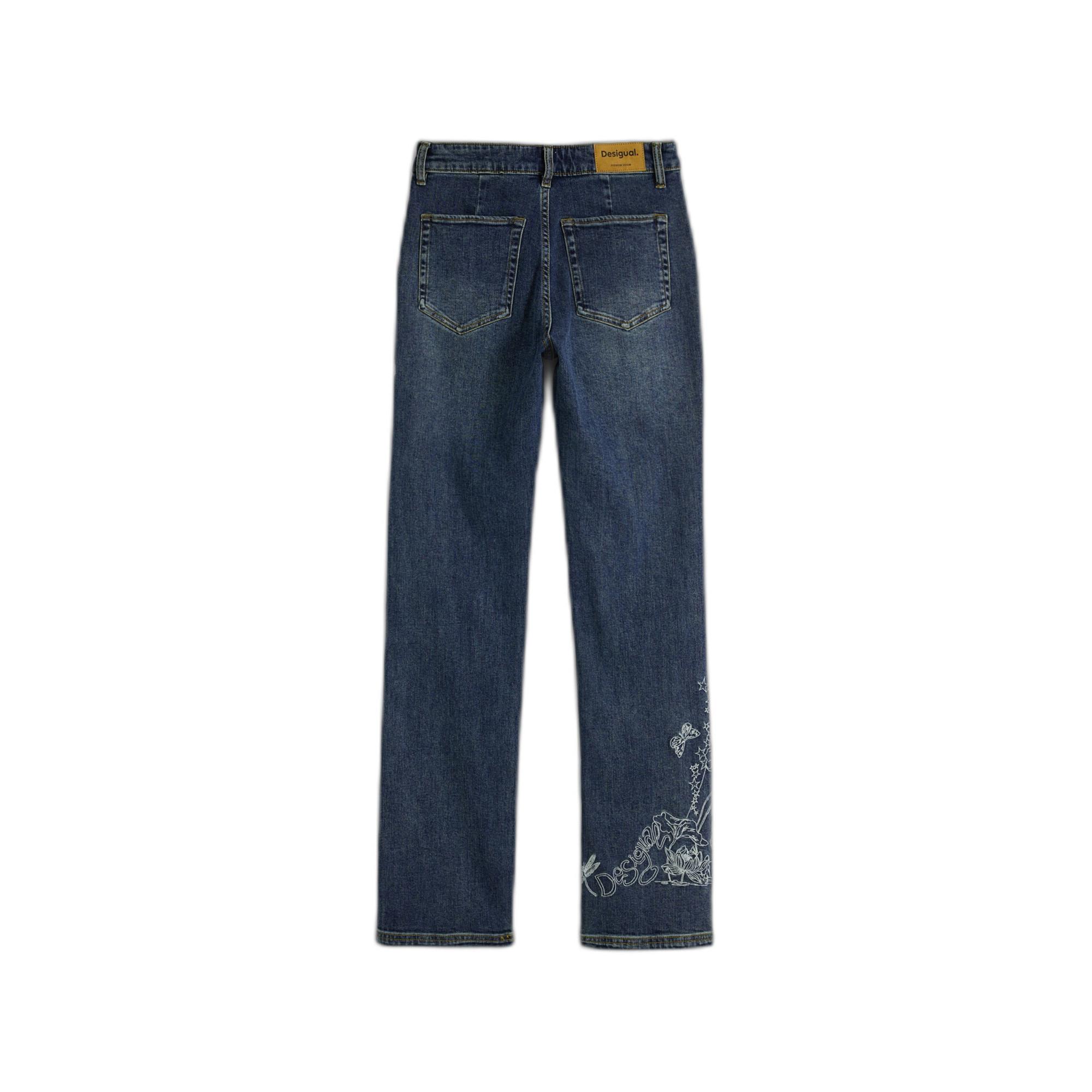 Desigual Straight Leg Jeans Stampati  