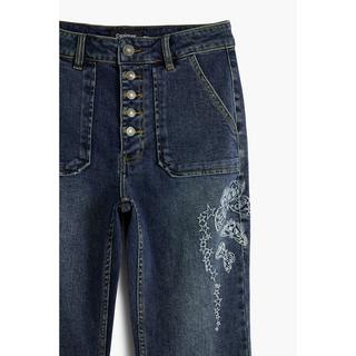 Desigual Straight Leg Jeans Stampati  