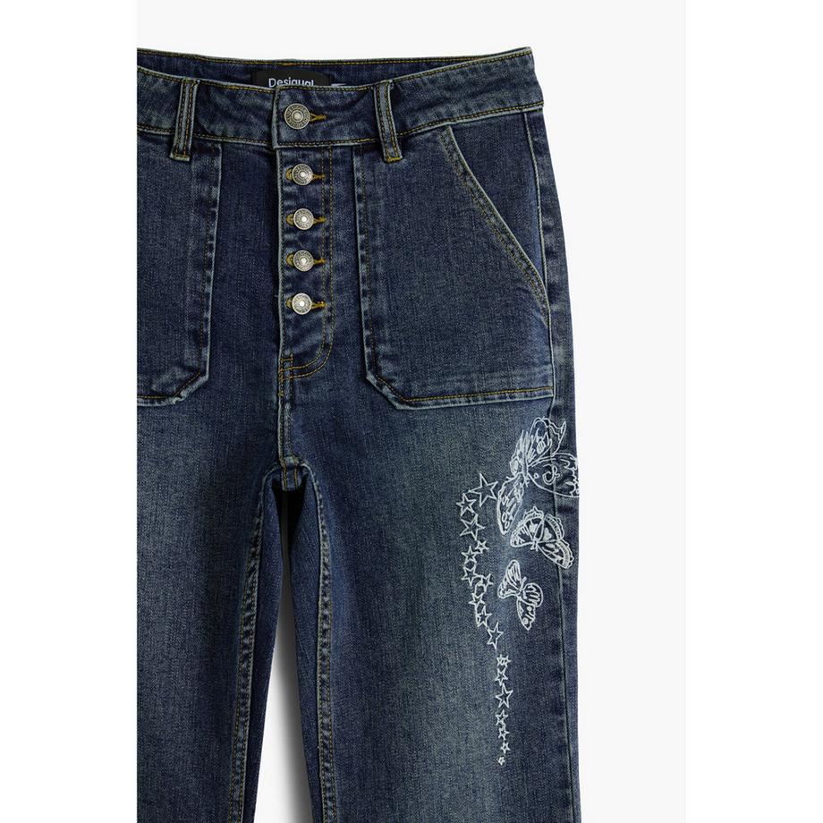 Desigual Straight Leg Jean Imprimé  
