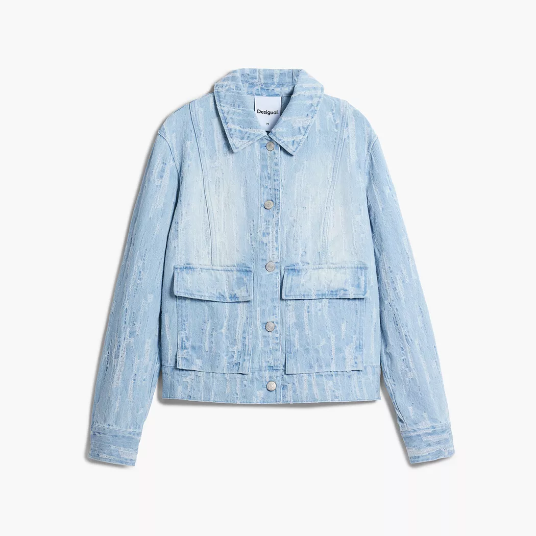 Desigual Blouson en denim patch BLUE L female 9