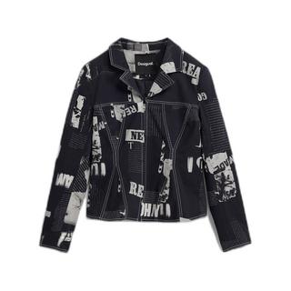 Desigual Newspaper Print Blazer  