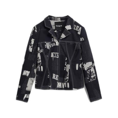 Desigual Newspaper Print Blazer  