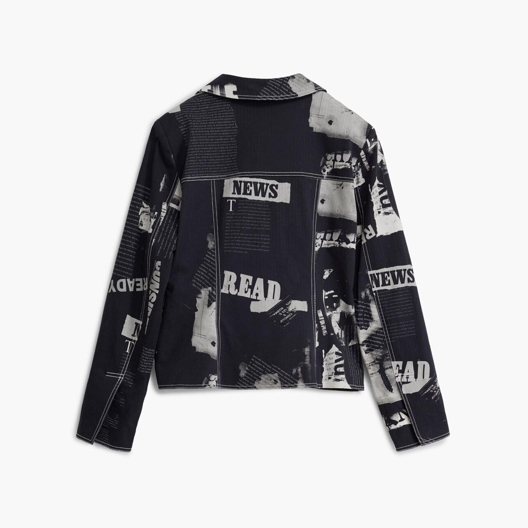 Desigual Newspaper Print Blazer  