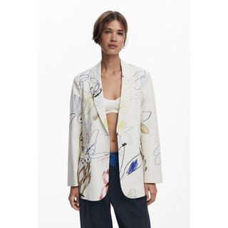 Desigual Arty Print Regular Fit Blazer  
