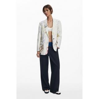 Desigual Arty Print Regular Fit Blazer  