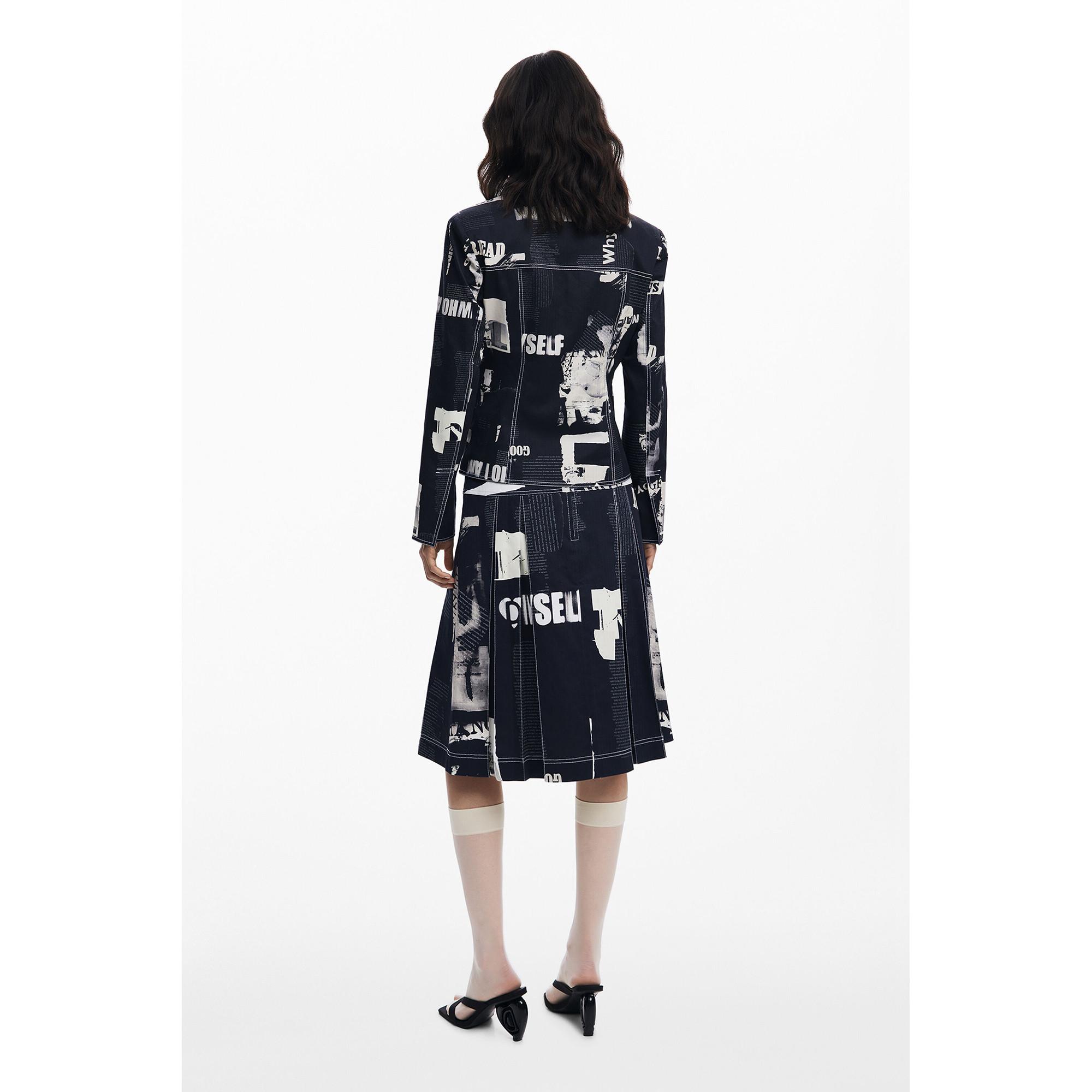 Desigual Faltenrock Allover-Print  