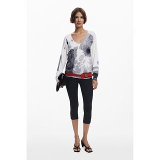 Desigual Farbenfroher Patchwork Strickpullover  