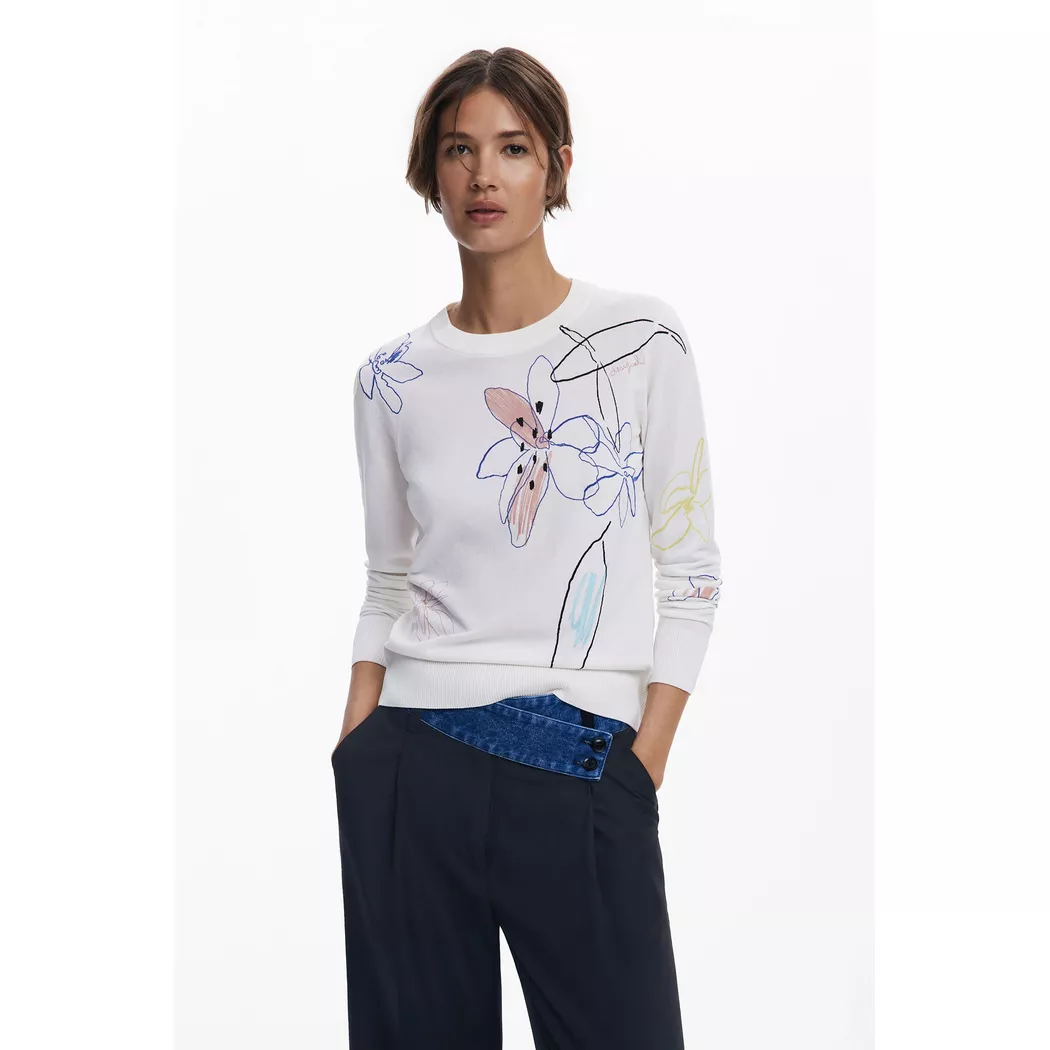 Desigual - Jerseykleid, kurzarm, für Damen, Weiss, Größe XS