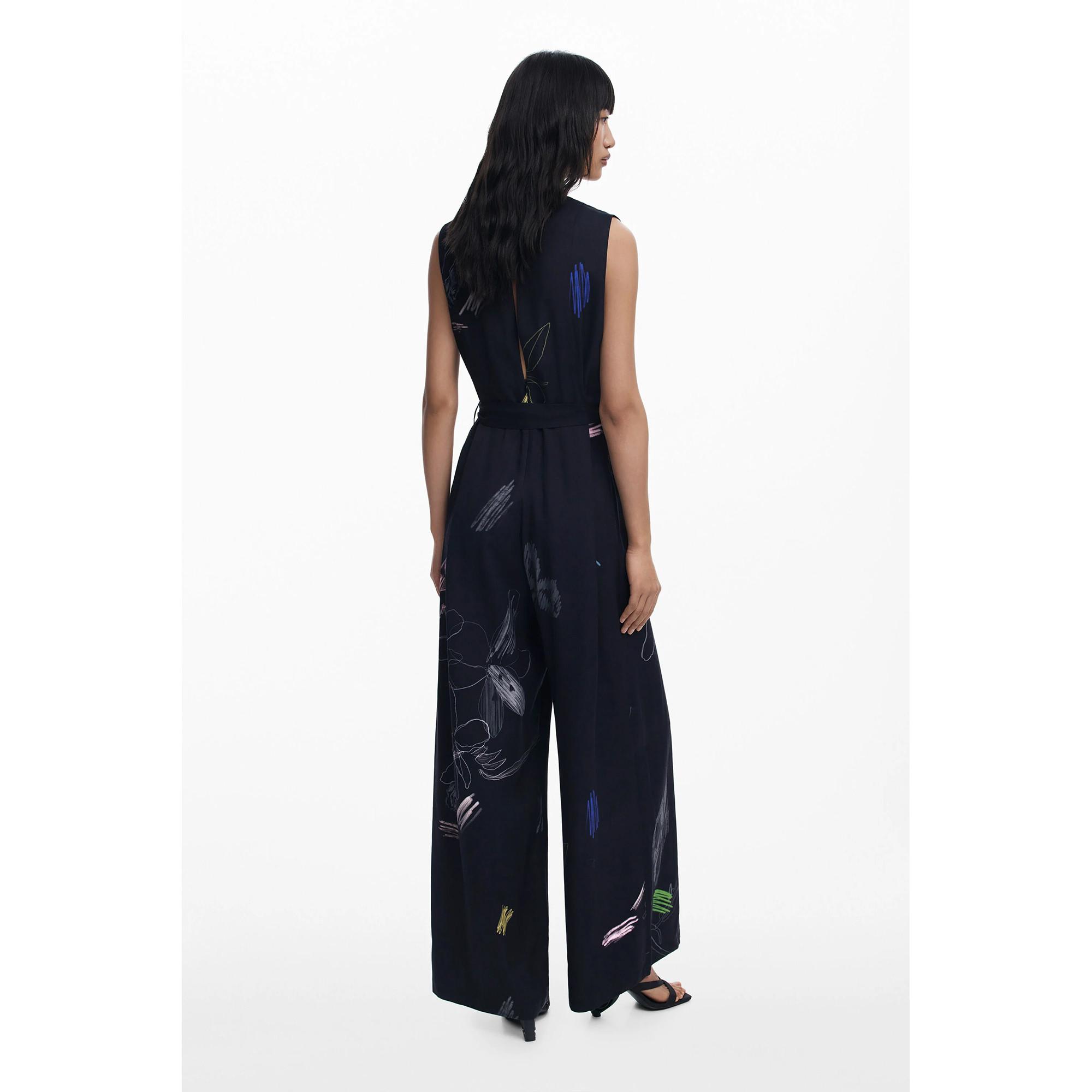 Desigual Ärmelloser bedruckter Palazzo Jumpsuit  