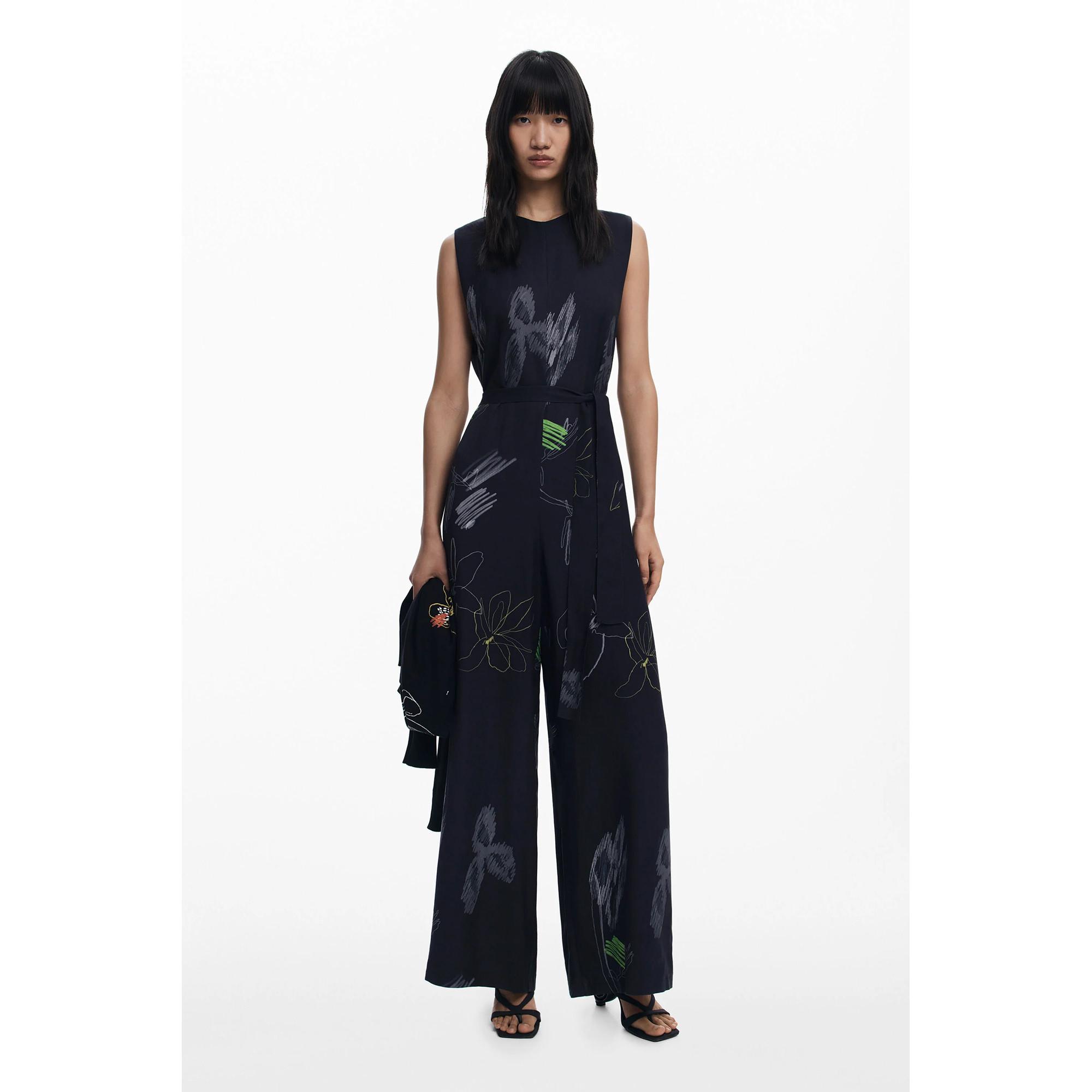 Desigual Ärmelloser bedruckter Palazzo Jumpsuit  