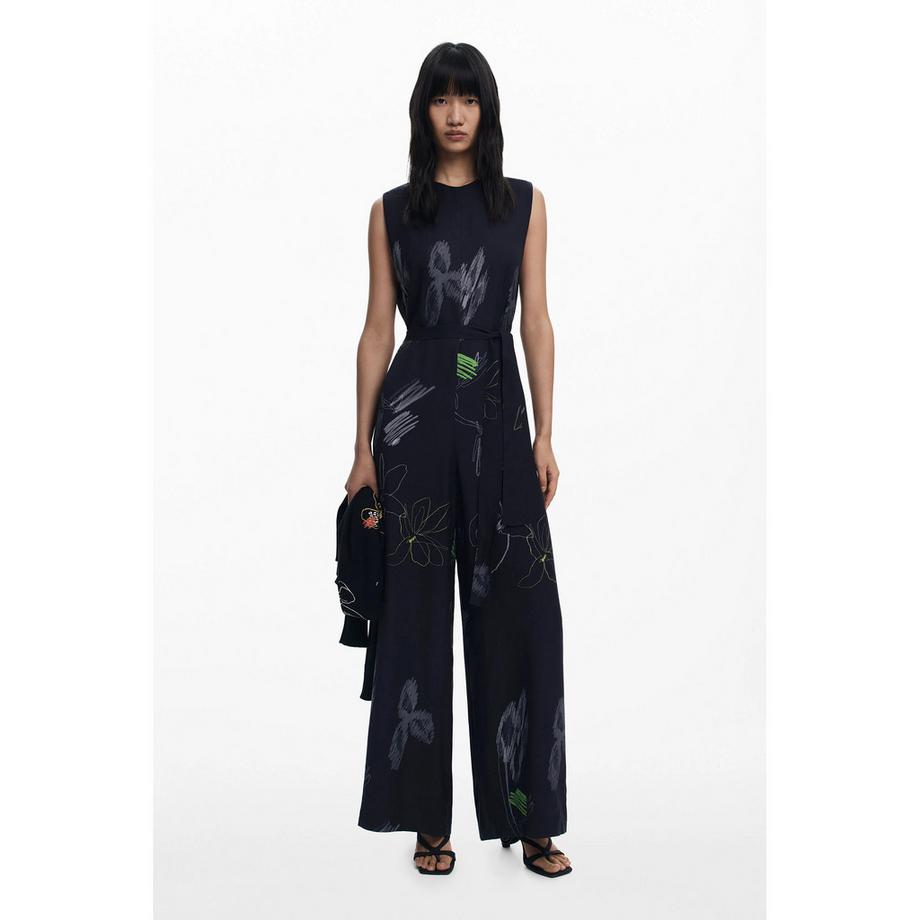 Desigual Ärmelloser bedruckter Palazzo Jumpsuit  
