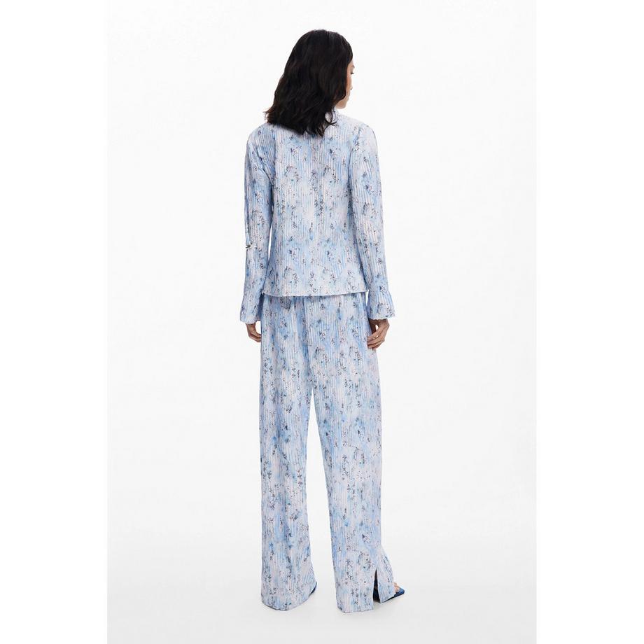 Desigual Pantaloni Lunghi Pliss&eacute; Taglio Dritto  