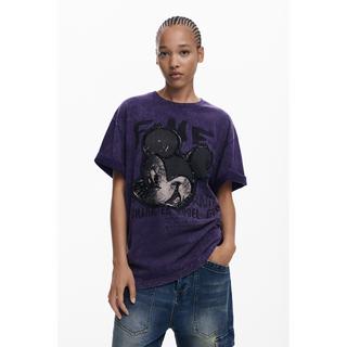Desigual T-Shirt mit Strass-Schriftzug  