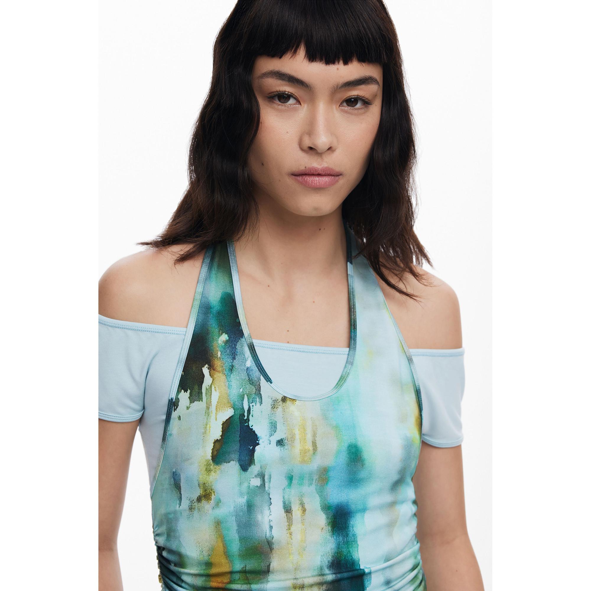 Desigual Bedrucktes Halterneck T-Shirt  