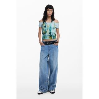 Desigual Bedrucktes Halterneck T-Shirt  