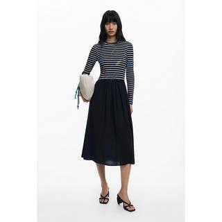 Desigual Gestreiftes Langarmkleid  