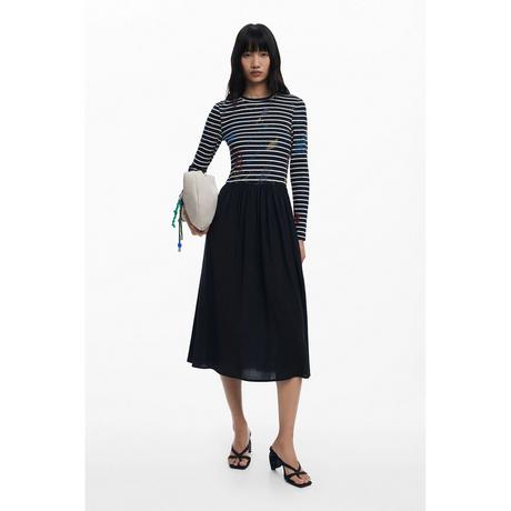 Desigual Gestreiftes Langarmkleid  