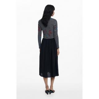 Desigual Gestreiftes Langarmkleid  