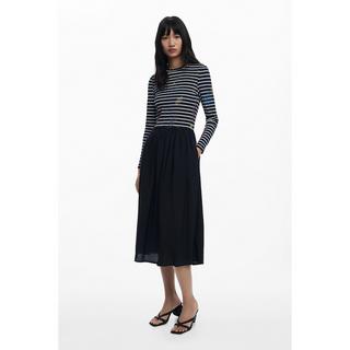 Desigual Gestreiftes Langarmkleid  