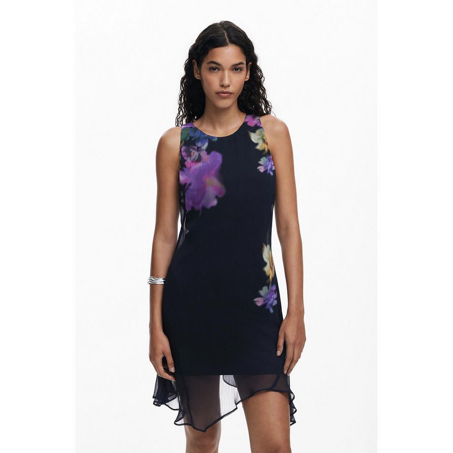 Desigual Abito Midi Senza Maniche Stampa Floreale  