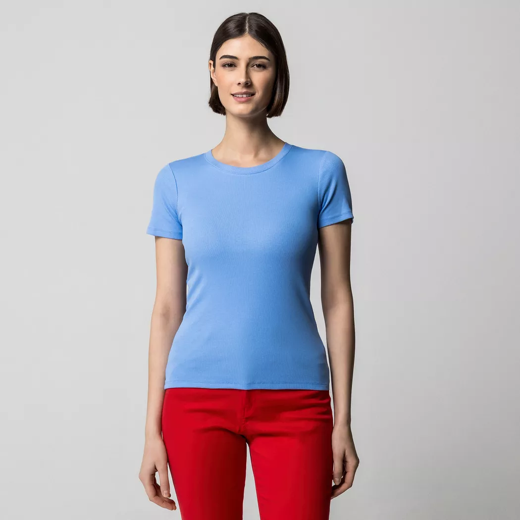 Manor Woman - T-Shirt, für Damen, Blau, Größe M