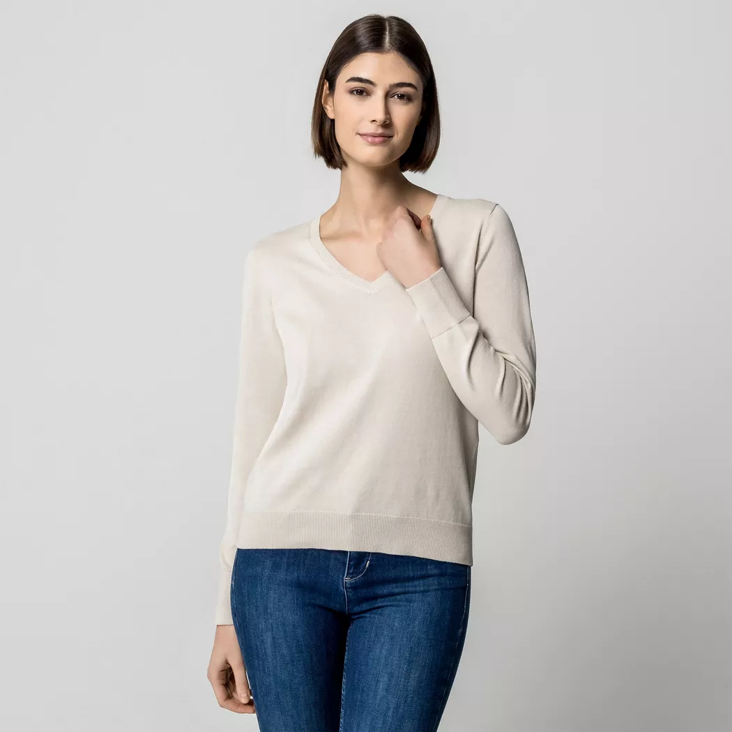 Manor Woman - Pullover, für Damen, Sand, Größe L