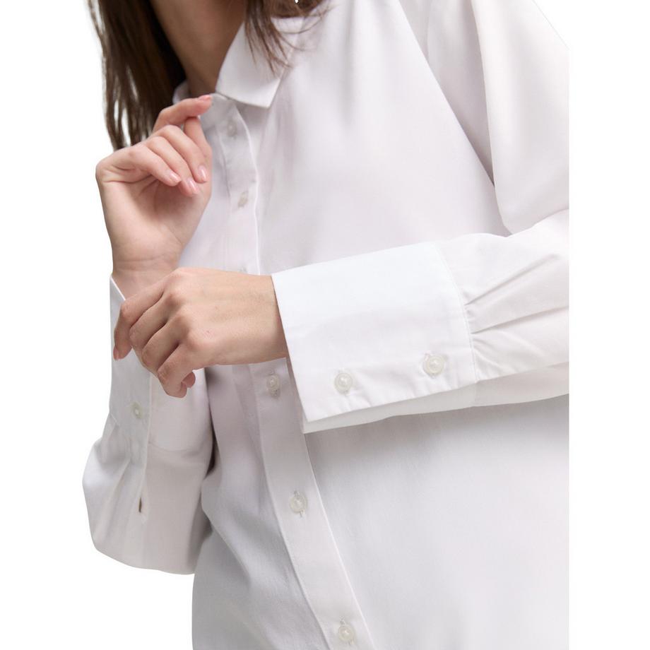 TOM TAILOR Popeline Loose Fit Bluse  